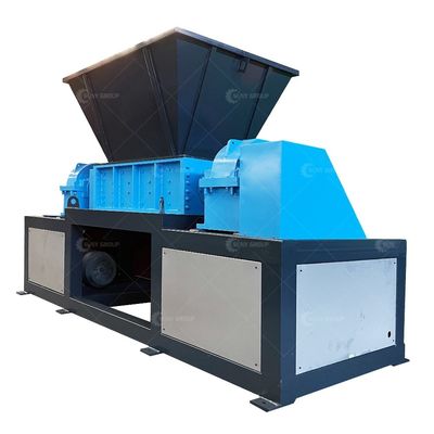 Trituradora de doble eje controlada por PLC para el reciclaje de papel plástico de caja de cartón de madera