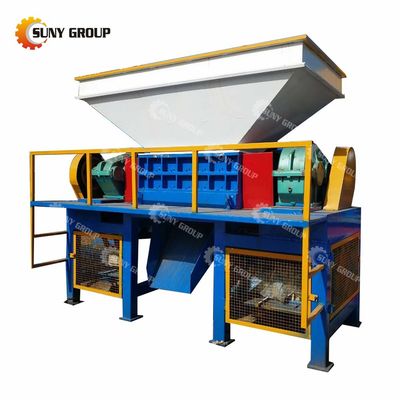 15000W trituradora de doble eje para residuos de neumáticos de desecho de plástico industrial de aluminio