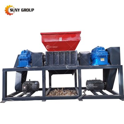15000W trituradora de doble eje para residuos de neumáticos de desecho de plástico industrial de aluminio