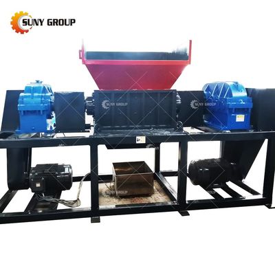 15000W trituradora de doble eje para residuos de neumáticos de desecho de plástico industrial de aluminio