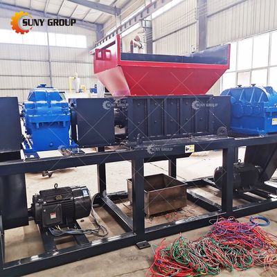 800-5000 kg/h de capacidad Trituradora de chatarra de metal de doble eje con cuchillas personalizables