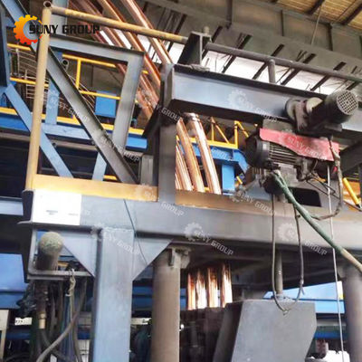 Máquina para la fundición de barras de cobre sin oxígeno para doble corriente de alta productividad