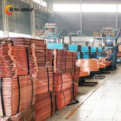 Máquina para la fundición de barras de cobre sin oxígeno para doble corriente de alta productividad