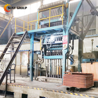 Línea de producción de fundición de barras de cobre sin oxígeno para la máquina de fundición continua ascendente