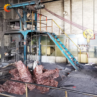 Máquina para la fundición de barras de cobre sin oxígeno para doble corriente de alta productividad