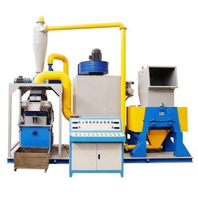 Máquina avanzada de reciclaje de cables de cobre controlados por PLC para triturar y separar alambre