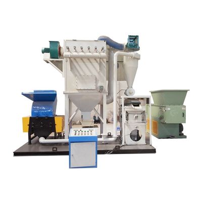 Máquina avanzada de reciclaje de cables de cobre controlados por PLC para triturar y separar alambre