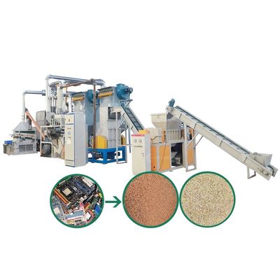 Máquina de reciclaje de placas de PCB con separador de flujo de aire personalizado para polvo de cobre y resina