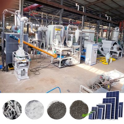 cost Eficiencia 102kW Máquina de separación de paneles solares para el reciclaje de polvo de silicio