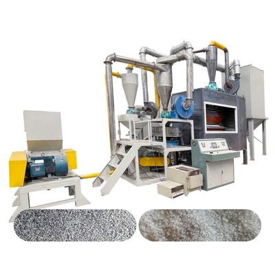 Planta de reciclaje de papel de aluminio controlada por PLC Máquina de separación de plástico de aluminio