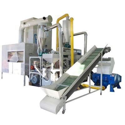 Planta de reciclaje de papel de aluminio controlada por PLC Máquina de separación de plástico de aluminio
