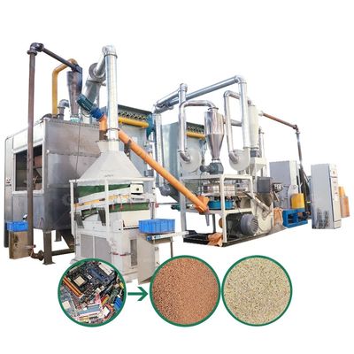 Planta de reciclaje de tarjetas de PCB de desechos electrónicos de alta pureza de cobre con una tasa de separación del 99,9%