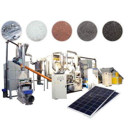 Máquina de desmarcado de paneles solares de aluminio para remover el marco de la planta de desmontaje de reciclaje con 1
