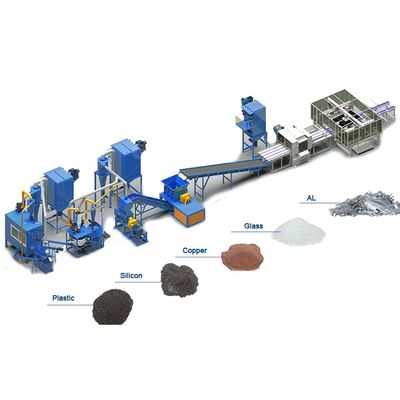 Máquina de reciclaje de paneles solares fotovoltaicos totalmente automática controlada por PLC para paneles