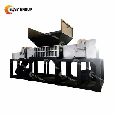 Máquina de trituración de residuos electrónicos de doble eje de residuos plásticos de residuos metálicos con potencia de 15 kW