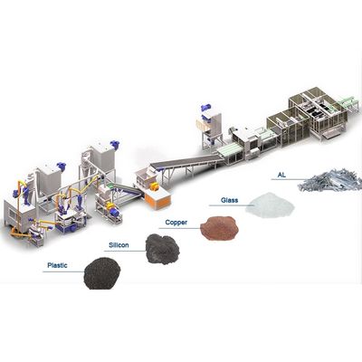 Máquina de reciclaje de paneles solares de capacidad de 200-1000 kg/h para la recuperación de láminas fotovoltaicas ecológicas