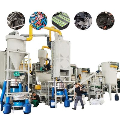 Alta tasa de separación Materia prima chatarra Batería de litio Batería portátil Batería planta de trituración