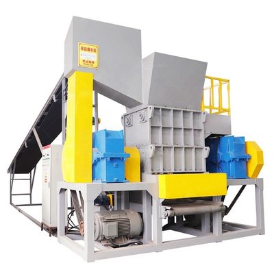 9CrSi/D2/SKD-11 Material de las cuchillas Máquina trituradora de plástico de doble eje para neumáticos de desecho