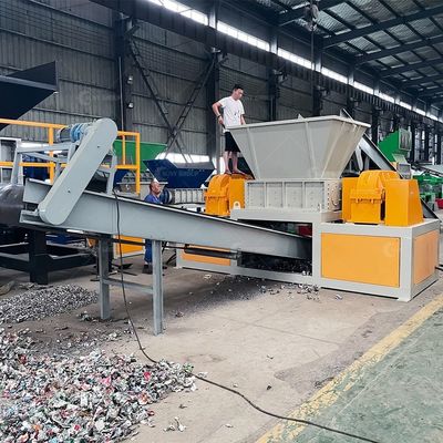 Trituradora de chatarra de acero inoxidable controlada por PLC para el reciclaje de metales en plantas de fabricación