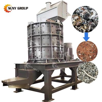 Materiales metálicos mezclados de desechos Maquinaria de trituración de martillo de tipo tambor 12000KG Peso
