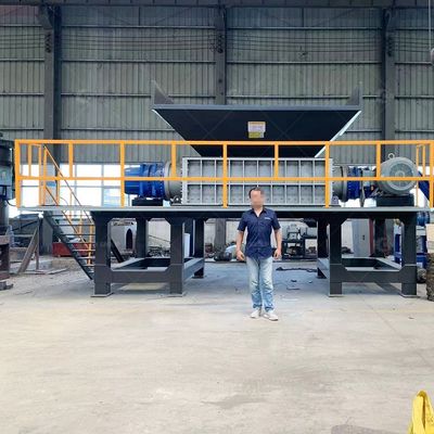 800-5000 kg/h Capacidad Máquina de trituración de chatarra de hierro de doble eje con material de cuchillas D2