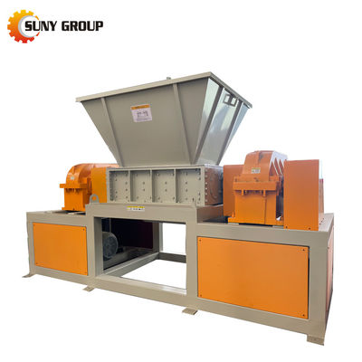 Máquina de trituración de doble eje adecuada para la chatarra de latas de aluminio con control PLC